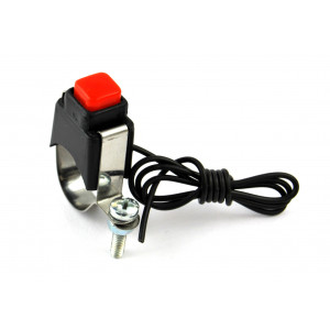 Bouton avertisseur Noir avec collier de Guidon Mobylette MBK Motob&eacute;cane Peugeot