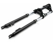 Fourche Peugeot 103 SPX RCX Phase 2 FOX R&eacute;servoir 5L Noire Type Origine (Fixation GB Basse)