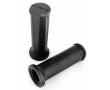 Rev&ecirc;tement Poign&eacute;e Cyclo Carr&eacute; Noir  110mm Court Mobylette MBK Peugeot - Paire
