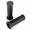Rev&ecirc;tement Poign&eacute;e Cyclo Carr&eacute; Noir  110mm Court Mobylette MBK Peugeot - Paire