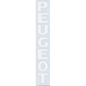 Autocollant de fourche Peugeot Blanc Lettrage D&eacute;coup&eacute; 190x25