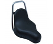 Selle Peugeot 103 HP HPL Chopper Noire Avec Arceau Chrom&eacute; et Marquage (Simili Cuir)