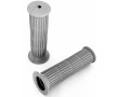 Rev&ecirc;tement de Poign&eacute;e Cyclo Sport Gris 125mm - MBK Peugeot Testi Motob&eacute;cane Moto Vintage (Paire)