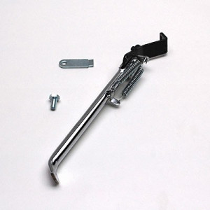 B&eacute;quille Lat&eacute;rale Lisse Bras Carr&eacute; 290mm - MBK 51 XR MR1 Passion / Peugeot 103 SPX RCX Chrom&eacute; Droite+Gauche