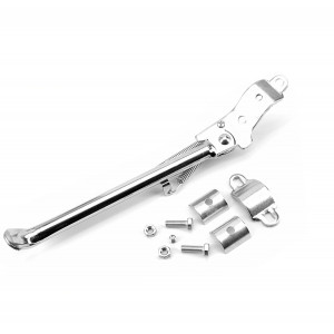 B&eacute;quille Lat&eacute;rale Lisse Bras Rond 270mm - MBK 51 Motob&eacute;cane Peugeot 103 SP MV Chrom&eacute; Gauche