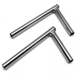 Guidon Peugeot 103 Chrono MVL Vogue Equerre Acier Chrome (lg 200mm)