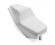 Selle Cyclo Poly Mob Course Formule 50 MBK / Peugeot Blanc (peinte) + Tige Selle + Mousse