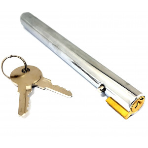 Barre Serrure Antivol Peugeot 103 / Vogue Longueur 145mm Avec 2 Cl&eacute; - Origine OEM