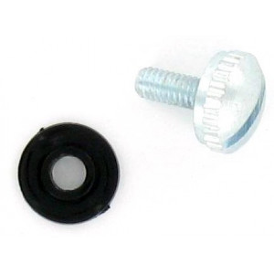 Vis de Capotage Moteur Molet&eacute; + Rondelle Plastique Noire Mobylette MBK 51 Motobecane - M5 Lg. 11