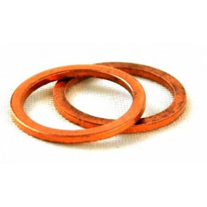 Rondelle de D&eacute;compresseur Peugeot 103 + Bouchon Polini/Malossi Cuivre 12x15x1mm (Unit&eacute;)