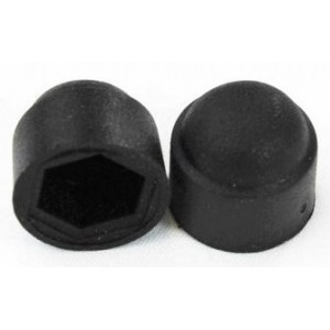 Capuchon de Protection Ecrou 13mm Noir Plastique / Fourche Peugeot 103 (unit&eacute;)