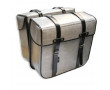 Sacoche Cyclo Solex Sporfabric S15 Vintage Gris 30x31x11 cm &agrave; Sangle Aspect Cuir - Fixation Courroie(Paire)