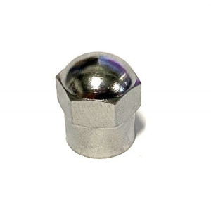 Bouchon de Valve Acier Chrome Hexagonal Universel Cyclo Scooter Moto (Unit&eacute;)