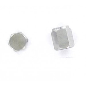 Bouchon de Valve Acier Chrome Hexagonal Universel Cyclo Scooter Moto (Unit&eacute;)