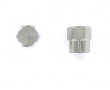 Bouchon de Valve Acier Chrome Hexagonal Universel Cyclo Scooter Moto (Unit&eacute;)