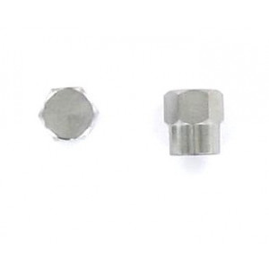 Bouchon de Valve Acier Chrome Hexagonal Universel Cyclo Scooter Moto (Unit&eacute;)