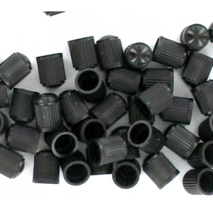 Bouchon de valve Noir Plastique Standard Cyclo MBK / Peugeot Moto Scooter - Universel (unit&eacute;)