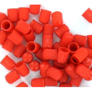 Bouchon de valve Rouge Plastique Standard Cyclo MBK / Peugeot Moto Scooter - Universel (unit&eacute;)
