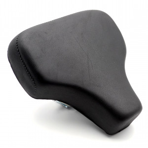 Selle MBK 51 41 Noire Mobylette Motob&eacute;cane type origine &agrave; ressort Compl&egrave;te (Simili Cuir) (Pouf)