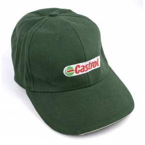 Casquette Marque Castrol Lubrifiant Verte Brod&eacute;e