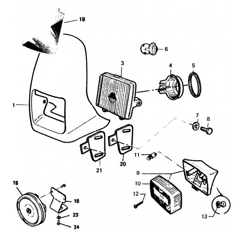 PROJECTEUR-FEU ARRIERE